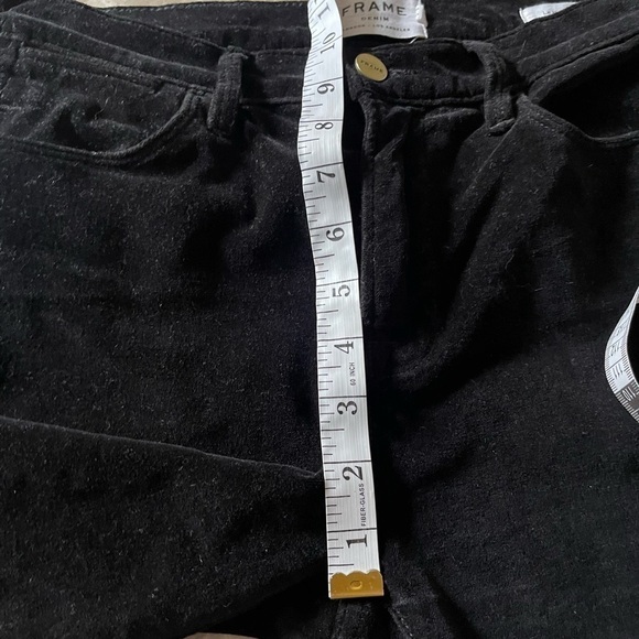 Frame Denim Le High Skinny Velvet Black Pants size 28 - Picture 9 of 11